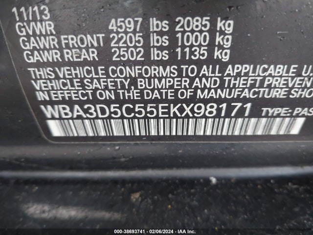 BMW 328d Xdrive 2014 WBA3D5C55EKX98171 Image 9