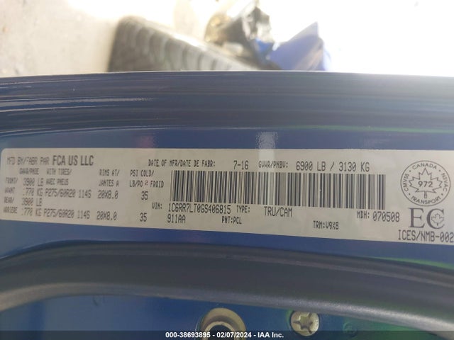 RAM 1500 Slt 2016 1C6RR7LT0GS406815 Image 9