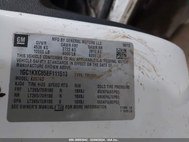 Chevrolet Silverado 2500hd Lt 2014 1GC1KXC85EF111513 Image 9