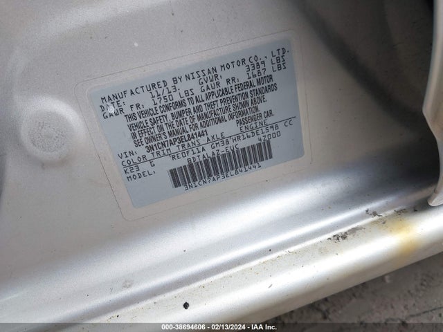 Nissan Versa 1.6 S+ 2014 3N1CN7AP3EL841441 Image 9