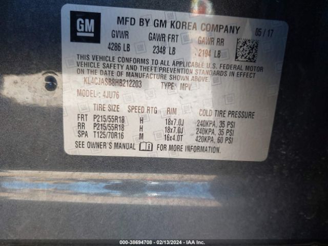 KL4CJASB8HB212203 Buick Encore Preferred
