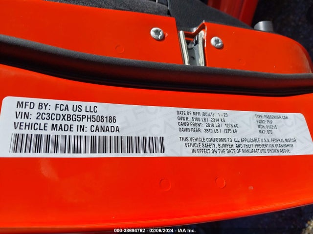 Dodge Charger Sxt 2023 2C3CDXBG5PH508186 Image 9
