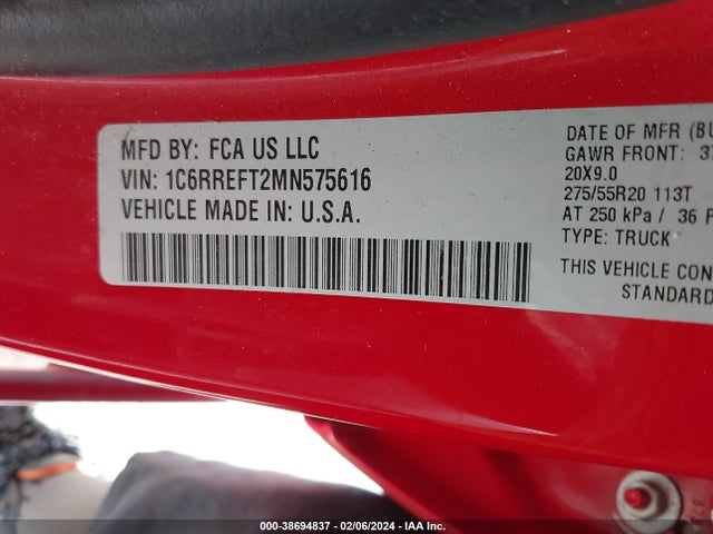 RAM 1500 Lone Star  4x2 5'7 Box 2021 1C6RREFT2MN575616 Image 9