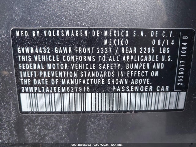 3VWPL7AJ5EM627915 Volkswagen Jetta Sportwagen 2.0l Tdi