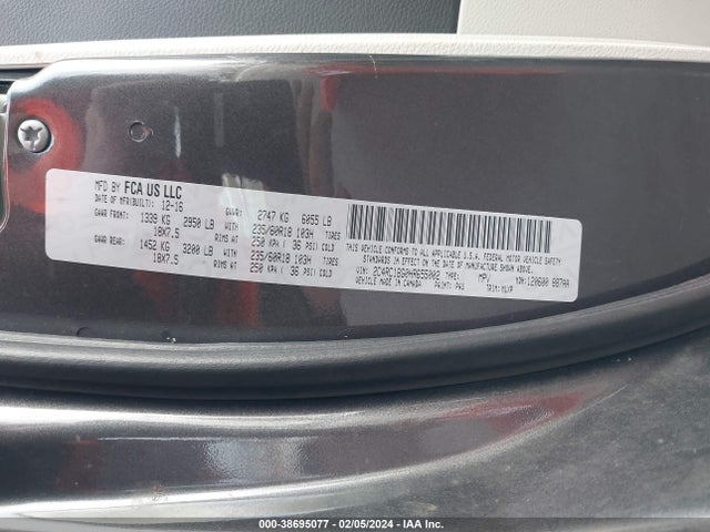2C4RC1BG0HR655002 Chrysler Pacifica