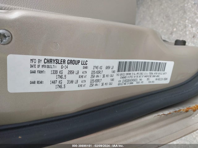 Dodge Grand Caravan Avp/se 2014 2C4RDGBG4ER450231 Image 9