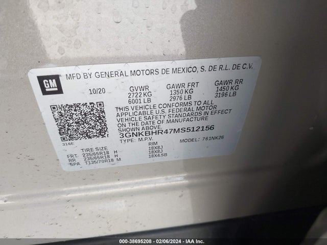 Chevrolet Blazer Awd 2lt 2021 3GNKBHR47MS512156 Image 9