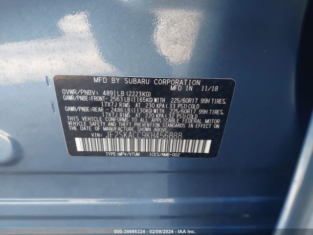 JF2SKACC9KH456888 Subaru Forester