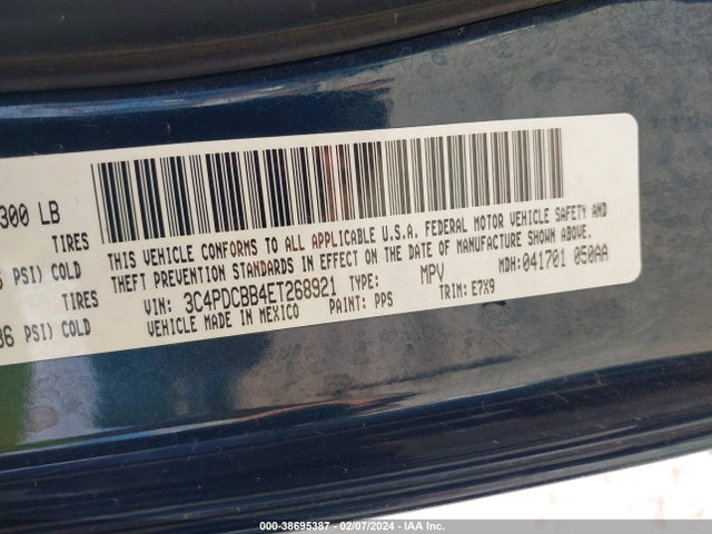 Dodge Journey Sxt 2014 3C4PDCBB4ET268921 Image 9