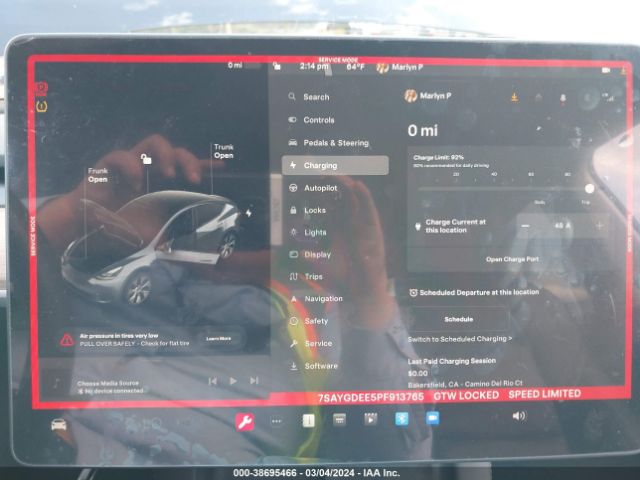 7SAYGDEE5PF913765 Tesla Model Y Awd/long Range Dual Motor All-wheel Drive