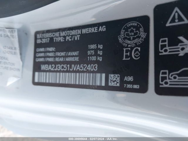 WBA2J3C51JVA52403 BMW 230i Xdrive