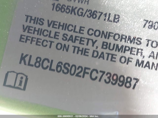 Chevrolet Spark Ev 2lt 2015 KL8CL6S02FC739987 Image 9