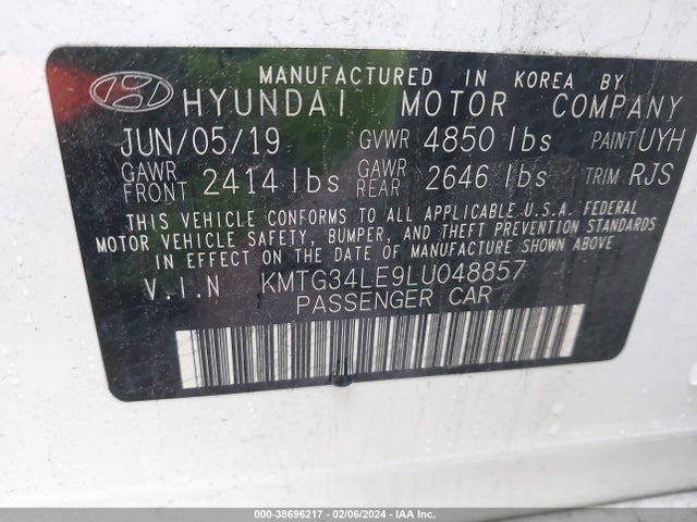 Genesis G70 3.3t Rwd 2020 KMTG34LE9LU048857 Image 9