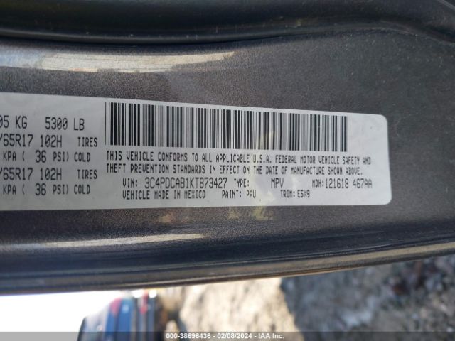 3C4PDCAB1KT873427 Dodge Journey Se Value Package