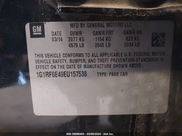 Chevrolet Volt 2014 1G1RF6E49EU157538 Image 9