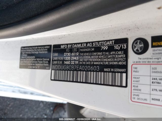 WDDUG8CB7EA020603 Mercedes-Benz S 550