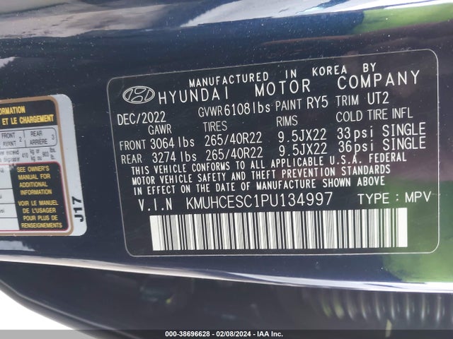 Genesis Gv80 3.5t Awd 2023 KMUHCESC1PU134997 Image 9