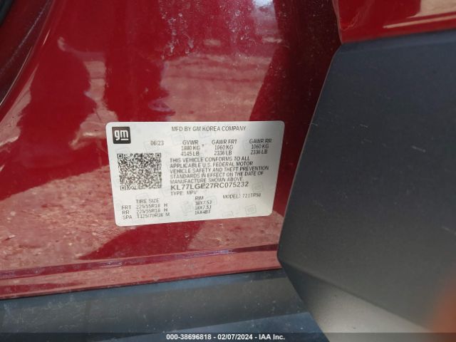 KL77LGE27RC075232 Chevrolet Trax Fwd 1rs
