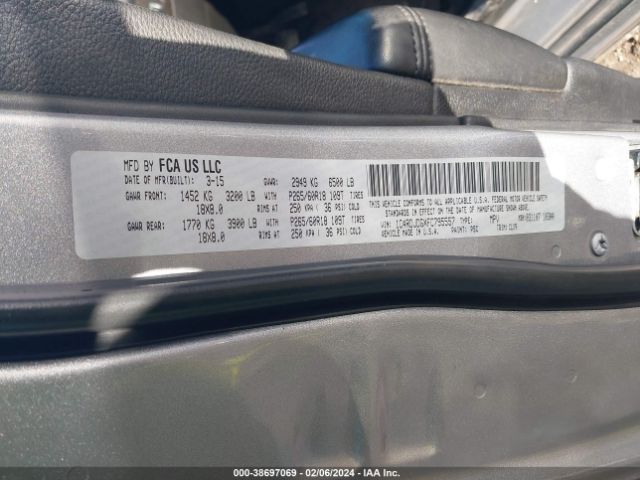 1C4RDJDGXFC795557 Dodge DURANGO LIMITED