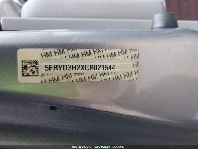 5FRYD3H2XGB021544 Acura Mdx Acurawatch Plus Package