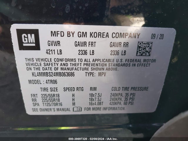 KL4MMBS24MB063686 Buick Encore Gx Fwd Preferred