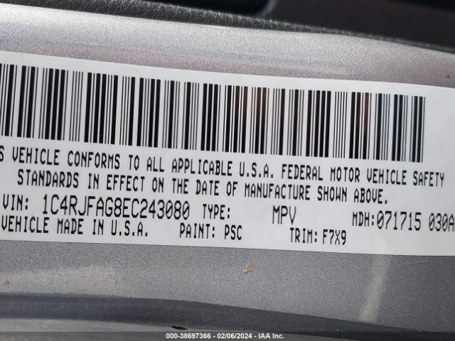 1C4RJFAG8EC243080 Jeep Grand Cherokee Laredo