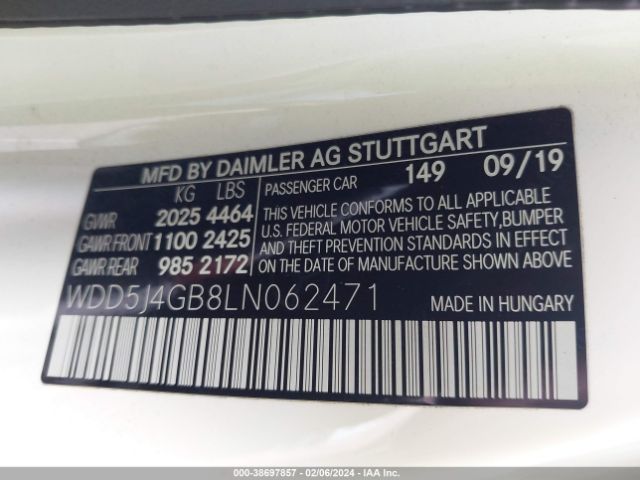 2020 MERCEDES-BENZ CLA 250 WDD5J4GB8LN062471 Photo 8