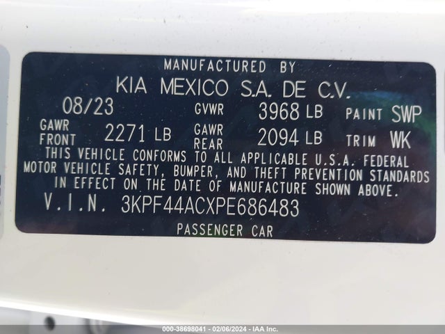 KIA FORTE GT 2023 3KPF44ACXPE686483 Image 9