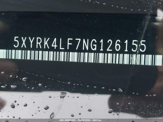5XYRK4LF7NG126155 KIA SORENTO SX