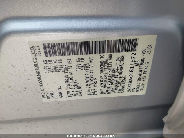 Nissan Rogue Sv Fwd 2023 5N1BT3BAXPC811672 Image 9