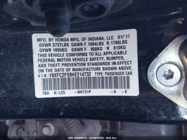 19XFC2F59HE214732 Honda Civic Lx