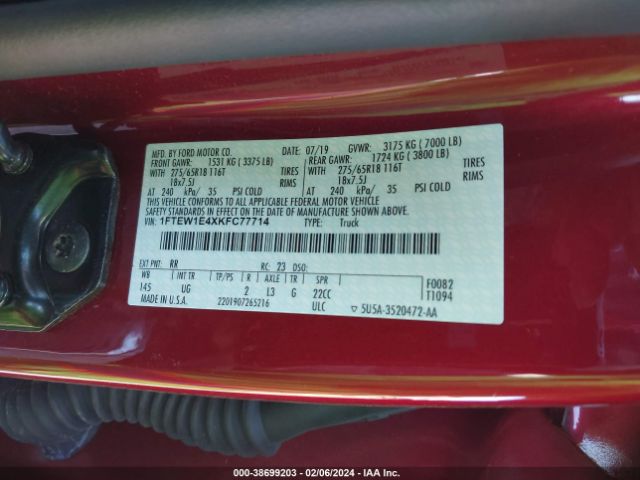 1FTEW1E4XKFC77714 Ford F-150 Xlt