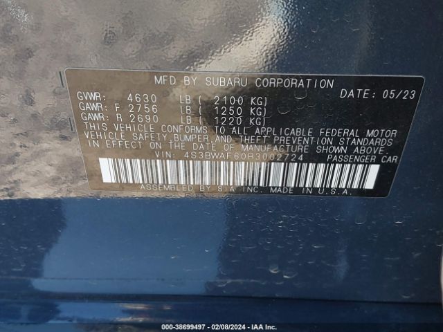 4S3BWAF60R3002724 Subaru Legacy Premium