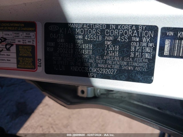 KIA Niro S Touring 2019 KNDCC3LC6K5292027 Image 9