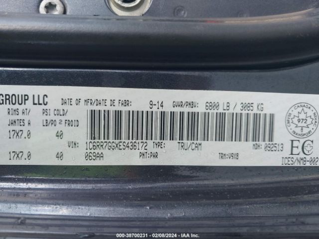 1C6RR7GGXES436172 RAM 1500 Slt