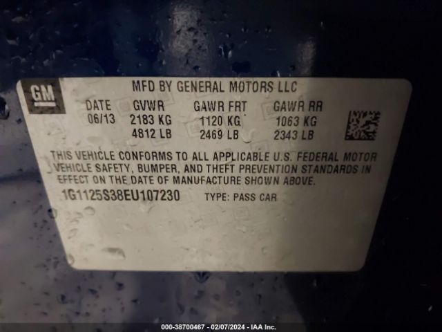 1G1125S38EU107230 Chevrolet Impala 2lt