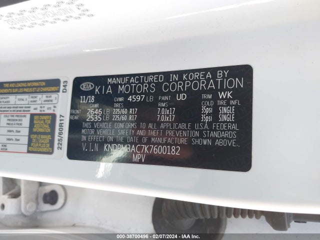 KIA Sportage Lx 2019 KNDPM3AC7K7600182 Image 9