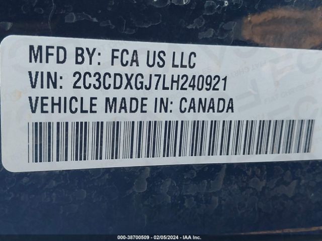 2C3CDXGJ7LH240921 Dodge Charger Scat Pack Rwd