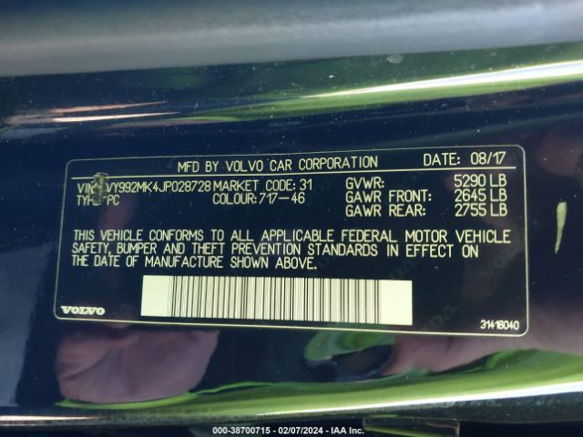 LVY992MK4JP028728 Volvo S90 T6 Momentum
