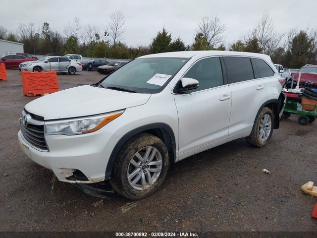 Toyota Highlander Le V6 2016 5TDBKRFH0GS289702 Image 2