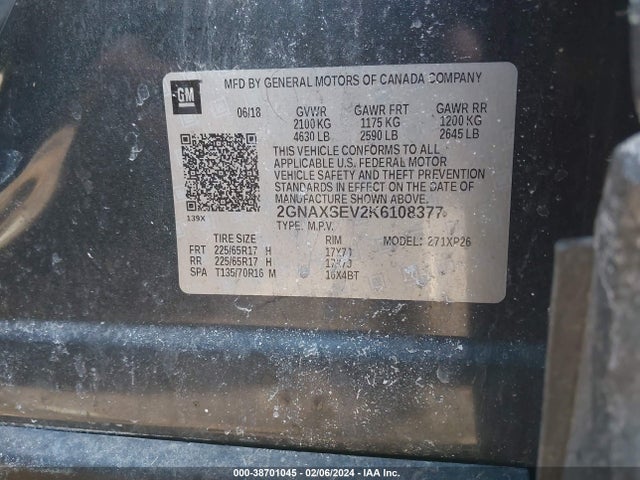 Chevrolet EQUINOX LS 2019 2GNAXSEV2K6108377 Image 9