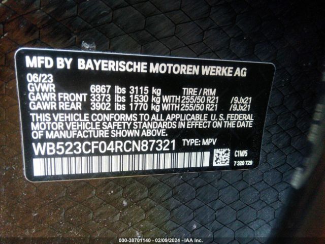 WB523CF04RCN87321 BMW Ix Xdrive50