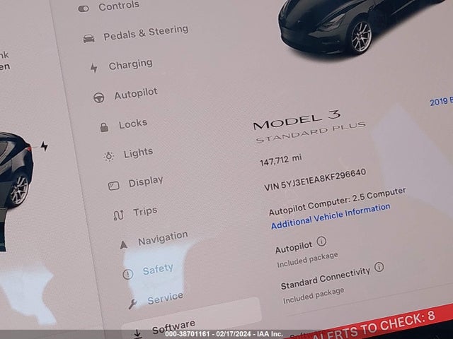 Tesla MODEL 3 2019 5YJ3E1EA8KF296640 Image 7