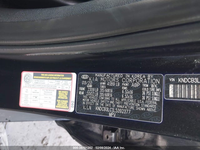 KIA Niro Lxs 2020 KNDCB3LC1L5392377 Image 9