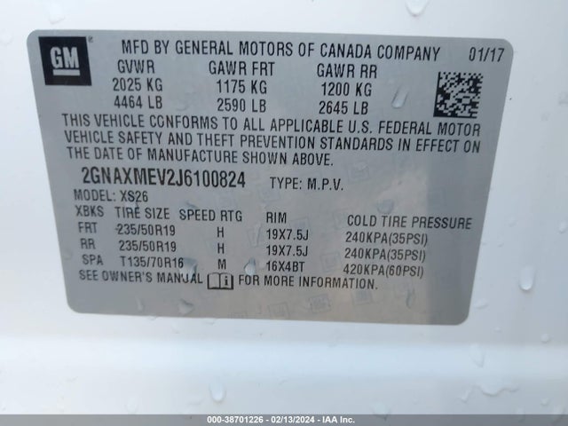 Chevrolet Equinox Premier 2018 2GNAXMEV2J6100824 Image 9
