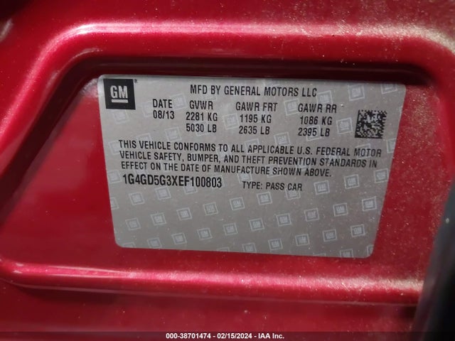 1G4GD5G3XEF100803 Buick Lacrosse Premium I Group