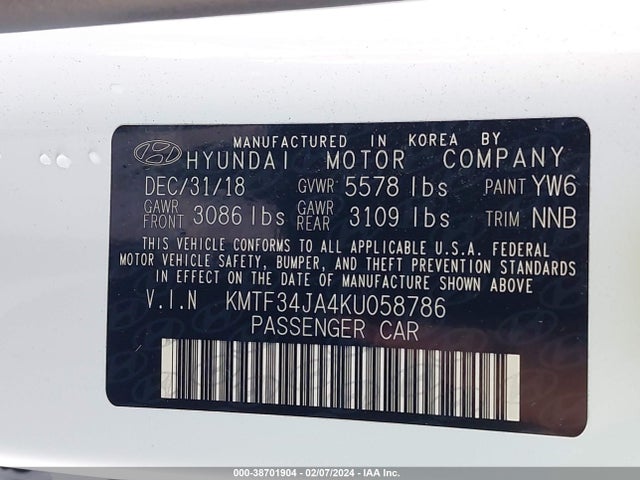 Genesis G90 3.3t Premium 2019 KMTF34JA4KU058786 Image 9