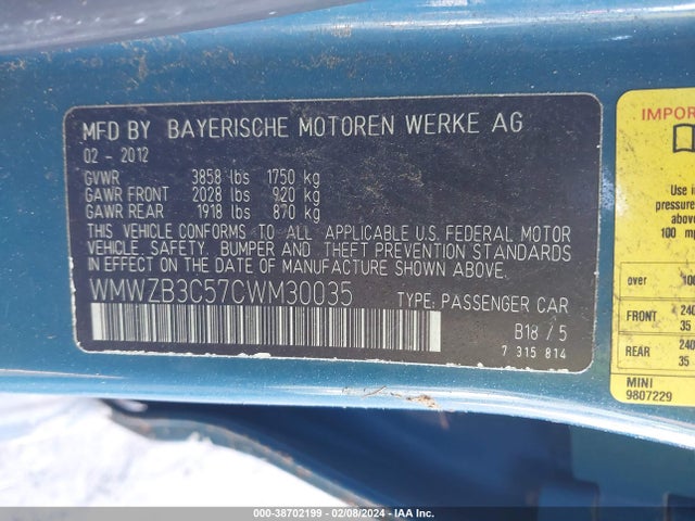 2012 MINI COOPER COUNTRYMAN WMWZB3C57CWM30035 Photo 8