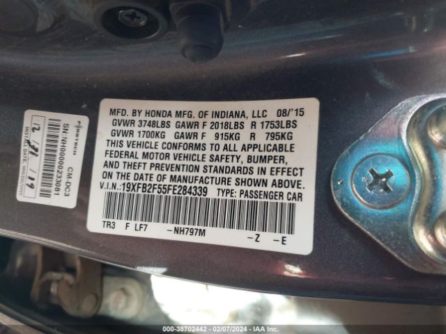 19XFB2F55FE284339 Honda Civic Lx