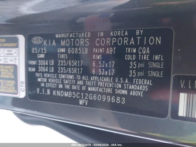 KNDMB5C12G6099683 KIA SEDONA LX